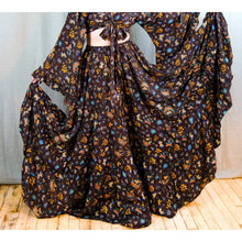 Load image into Gallery viewer, Earthy Whimsy Celestial Ruffle Maxi Skirt