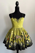 Load image into Gallery viewer, Vintage Halloween Ghouls and Ghosts Mini Skater Dress