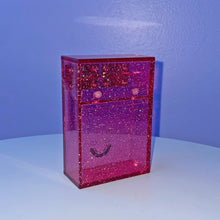Load image into Gallery viewer, Pink Glitter Stash Box