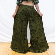 Load image into Gallery viewer, Green Celestial Mushroom Palazzo Pants- also available in PLUS