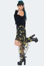 Load image into Gallery viewer, Green Roses Asymmetrical Skirt