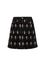 Load image into Gallery viewer, The Lover Rose Embroidered Mini Skirt