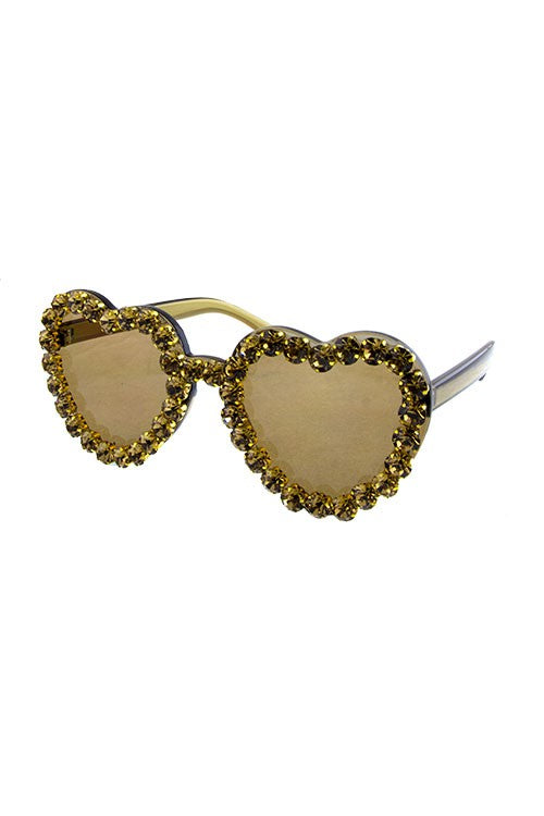Bling Rimmed Heart Sunglasses – Pink House Boutique