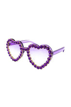 Load image into Gallery viewer, Bling Rimmed Heart Sunglasses
