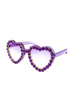Load image into Gallery viewer, Bling Rimmed Heart Sunglasses