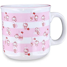 Load image into Gallery viewer, Hello Kitty Strawberry Milk Ceramic Camper Mug