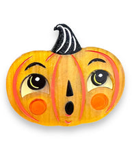 Load image into Gallery viewer, Fright Night Pumpkin Harvest Brooch