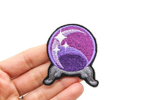 Load image into Gallery viewer, Purple Crystal Ball Small Embroidered Patch