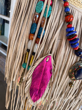 Load image into Gallery viewer, Ivory Leather Beaded Fringe Purse