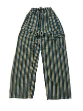 Load image into Gallery viewer, Parrot Teal Striped Pants