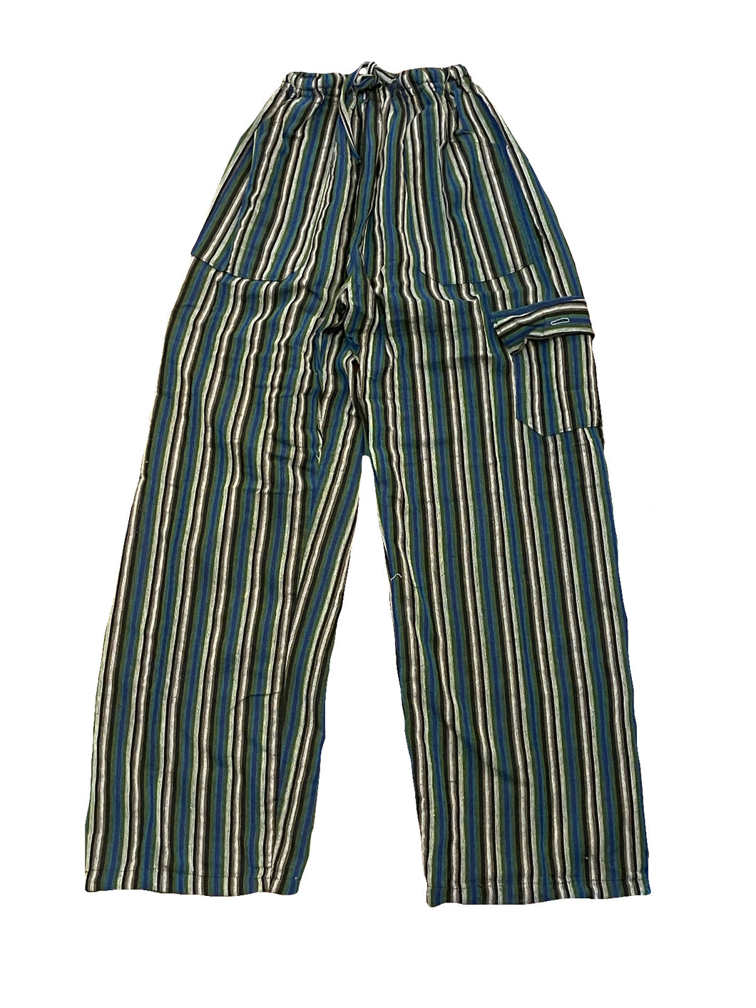 Parrot Teal Striped Pants