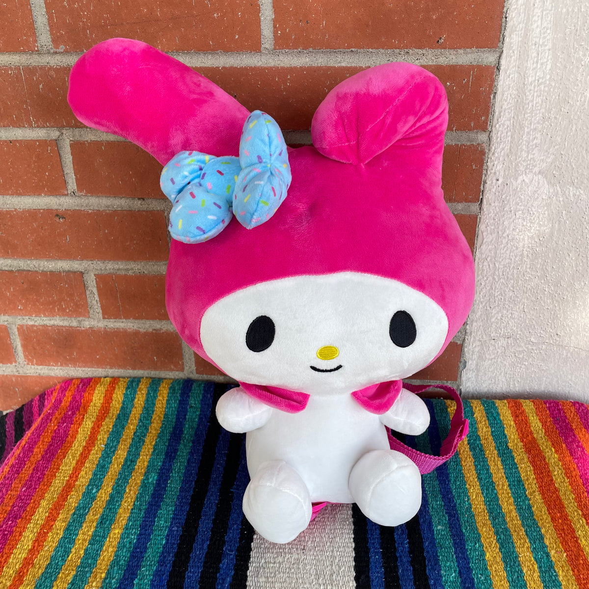 My Melody Plush Backpack - Soft Pink Roffatide Anime Cartoon Cute My Melody Rabbit Plush Doll  main image 3
