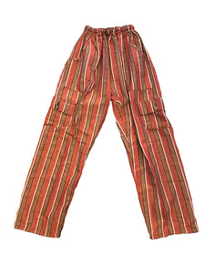 Pink and Brown Striped Pants