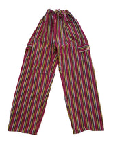 Load image into Gallery viewer, Muted Neon Striped Pants
