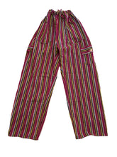Load image into Gallery viewer, Muted Neon Striped Pants