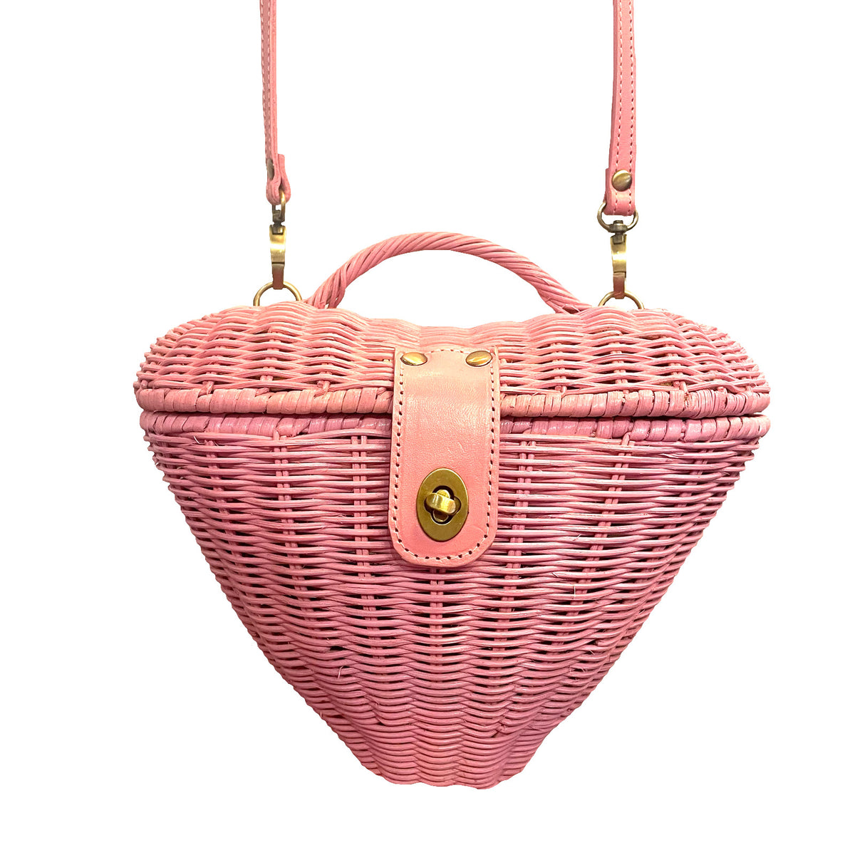 Straw Rattan Wicker Heart Purse – Pink House Boutique