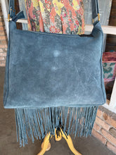 Load image into Gallery viewer, Empress Teal Medallion Fringe Purse