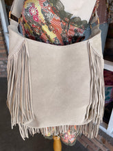 Load image into Gallery viewer, Ivory Leather Beaded Fringe Purse