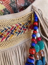 Load image into Gallery viewer, Ivory Leather Beaded Fringe Purse
