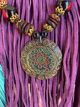 Load image into Gallery viewer, Orchid Leather Beaded Fringe Purse