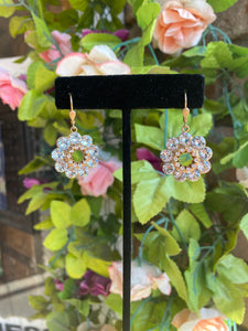 Celine Crystal Flower Earrings
