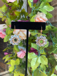 Celine Crystal Flower Earrings