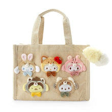 Load image into Gallery viewer, Hello Kitty Plush Forest Animals Corduroy Tote Bag