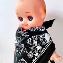 Load image into Gallery viewer, Spooky Kewpies Black Hair Scarf Bandana