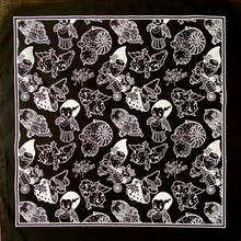 Load image into Gallery viewer, Spooky Kewpies Black Hair Scarf Bandana