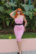 Load image into Gallery viewer, Glam Pencil Pink with Black Polka Dots Dress
