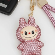 Load image into Gallery viewer, Pink Rhinestone Monster Phone Wrist Strap