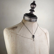 Load image into Gallery viewer, The Romance of the Black Rose Pendant Necklace