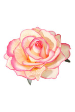 Load image into Gallery viewer, Cream Pink Rose Hair Flower