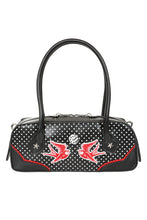 Load image into Gallery viewer, Lucky Swallows Polka Dot Pinup Purse