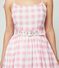 Load image into Gallery viewer, Pink and White Gingham Bobbi Swing Dress
