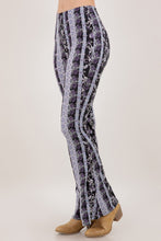 Load image into Gallery viewer, Purple Paisley Printed Bell Bottom Flare Pants