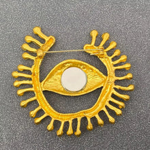 Load image into Gallery viewer, Rayed Evil Eye Brooch