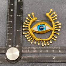 Load image into Gallery viewer, Rayed Evil Eye Brooch