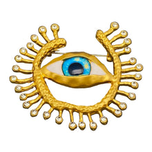 Load image into Gallery viewer, Rayed Evil Eye Brooch
