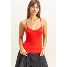 Load image into Gallery viewer, True Red Little Bow Sleeveless Crop Top