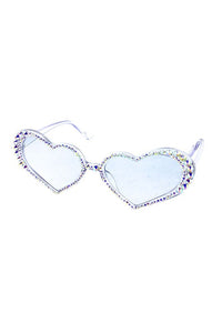 Bling Corner Cateye Heart Sunglasses