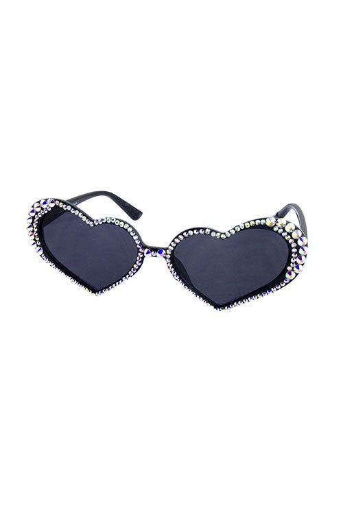 Bling Corner Cateye Heart Sunglasses