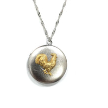 Load image into Gallery viewer, Dainty Rooster Locket Necklace