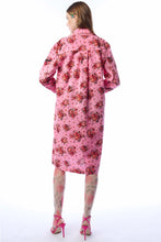 Load image into Gallery viewer, Woman wearing a pink floral dress on a white background