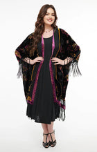 Load image into Gallery viewer, Mystical Mosaic Velvet Burnout Fringe Kimono