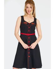 Load image into Gallery viewer, Western Rose Piped Dress