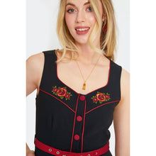 Load image into Gallery viewer, Western Rose Piped Dress