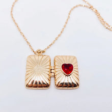 Load image into Gallery viewer, Sacred Heart Red Stone Locket
