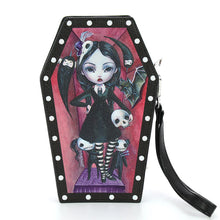 Load image into Gallery viewer, Coffin Girl Wallet Wristlet