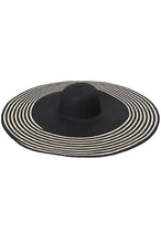 Load image into Gallery viewer, Narrow Stripe Extra Wide Floppy Wire Brimmed Hat